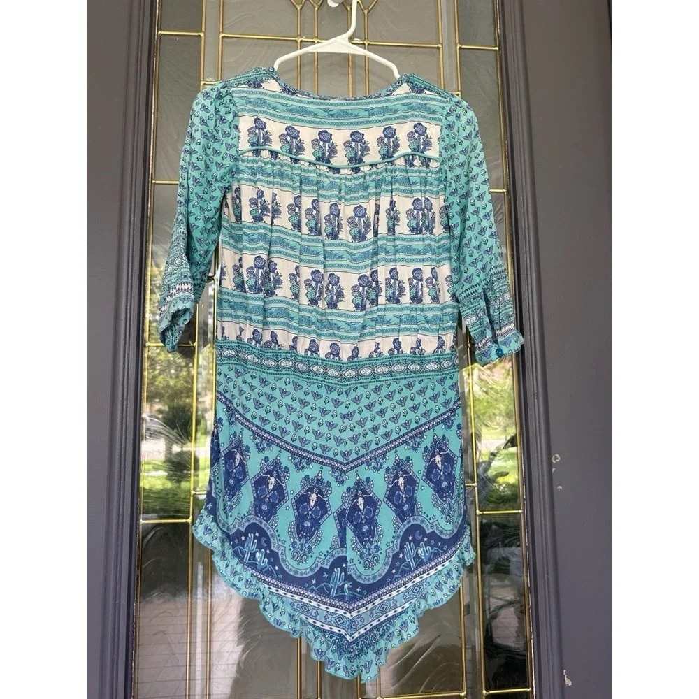 SPELL Sunset Road Romper Turquoise Playsuit - Picture 3 of 8